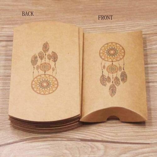 10pcs/lot 2X5.5X8cm Pillow Paper Package Box Card Jewelry Necklace Earring DIsplay Packaging Box Wedding Gift Boxes