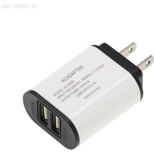 100pcs 5V 2A EU US Plug 2 USB Ports 2USB USB Charger power Wall Adapter Mobile Phone Micro Data Charging For iPhone iPad Samsung
