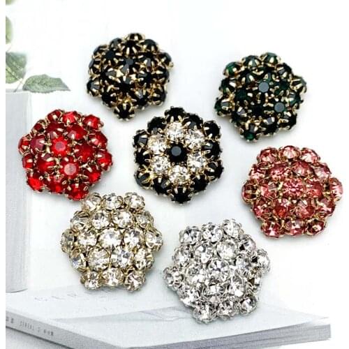 2Pcs/lot 20mm color crystal glass diamond button mens/womens shirt buttons childrens clothes sweater shirt buttons C185