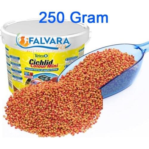 100 Gram Tetra Cichlid Colour Mini Granules Partition From Bucket Fish Feed, Cichlid Feed, Granule Feed, Floating Bait