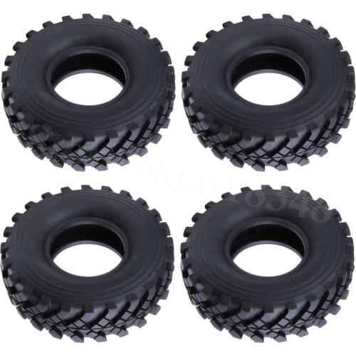 4pcs RC 1/10 Rock Crawler Tires With Foam Inserts OD :130mm ID:62mm Width: 40mm For RC Remote Control Car Parts Tyre