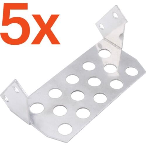 5pcs/Lot Stainless Steel Protection Chassis Skid Plate Armor Protector for AXIAL SCX10 90046 1/10 RC Crawler Accessories