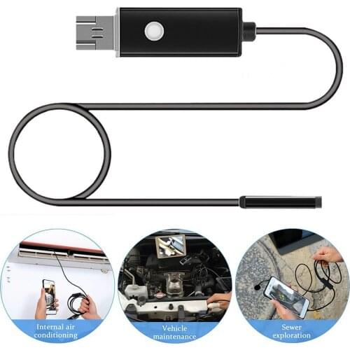 AN99 Borescope 2-in-1 Interface IP67 Waterproof 30fps Flexible Wire 5.5mm Video Inspection Camera Endoscope for Repair