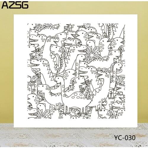 AZSG Funny Dinosaur Clear Stamps/Seals For DIY Scrapbooking/Card Making/Album Decorative Silicone Stamp Crafts