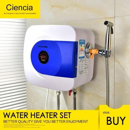 Free Shipping Electric Hot Water Heater 10L Volume 1500W Heater Pipe ABS Plastic Shell Smart Control 75°Constant Temperature