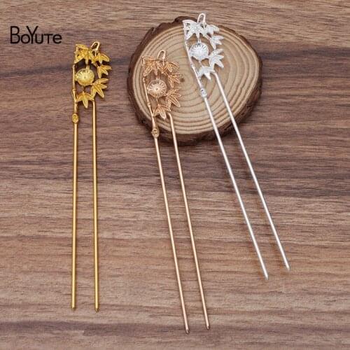 BoYuTe (10 Pieces/Lot) 21*47MM Bamboo Welding 12*115*2MM Hair Fork Factory Supply Handmade DIY Hair Accessories