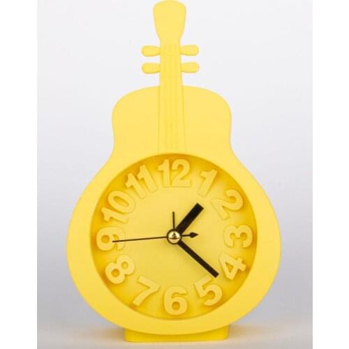 Alarm Clock Guitar Shaped Yellow
