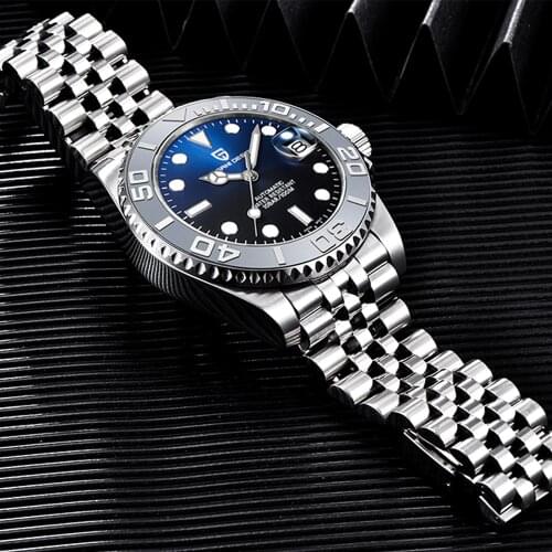 PAGANI DESIGN New 40mm Men Mechanical Watch Sapphire Glass 100m Waterproof Classic Luxury Automatic Watch Men relogio masculino