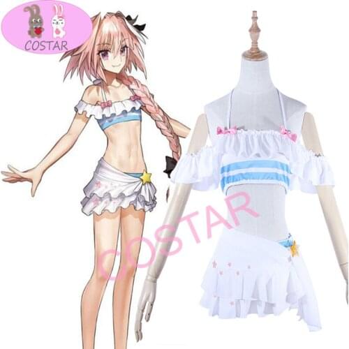 COSTAR Anime Game Fate Grand Order Cosplay Costume Astolfo Swimsuit Costumes Halloween Carnival Party Women Sexy Swimsuit