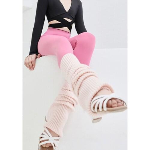 Latin Dancing Warm Up Socks Children Autumn Winter Girls Protect Knee Socks Samba Rumba Training Clothes Accessories DNV15292