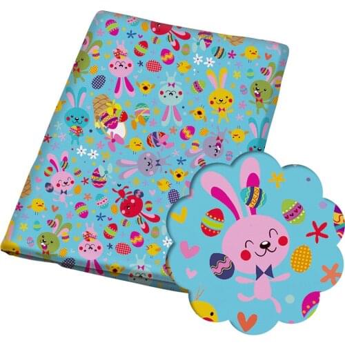 DIY 50*145CM flower pattern Polyester cotton Fabric Patchwor Printed for Tissue Kids Home Textile for Sewing Doll Dress Curtain