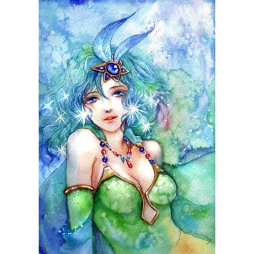 DIY Diamond Painting kits 5D Full Round Drill with AB Cartoon Girl Flowers Home Decoration Hanging Painting Decor