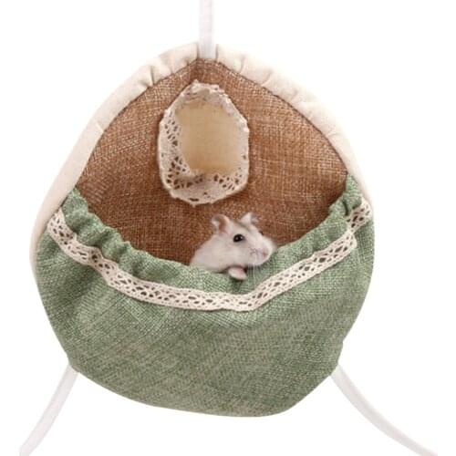 Hamster Hammock Chinchilla Squirrel Hanging Nest Hamster Sleeping Bed Nest Hanging Cage House for Ferret Rabbit Pet Bed