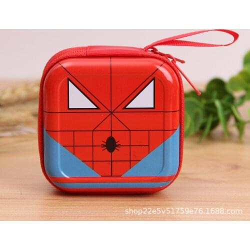 Disney The Avengers Coin Purse Cartoon Anime Small Wallet for Kids Marvel Headset Storage Bag Charger Data Cable Storage Box