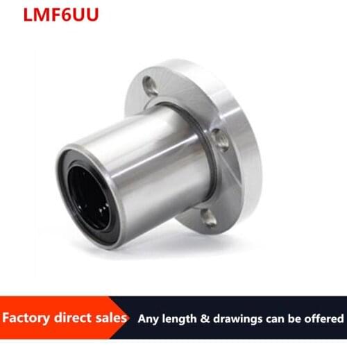 LMF6UU 1pcs LMF6UU Round Flange Linear Ball Bearing6mm LMF6 For 3D printer SMF6UU Bearings