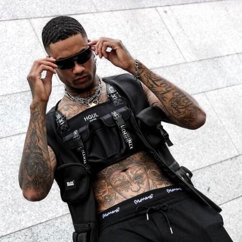 Chest Bag for Men 2021 New Functional Tactical Vest Bag European and American Popular Vest Men and Women Backpack Chest Bag Sac