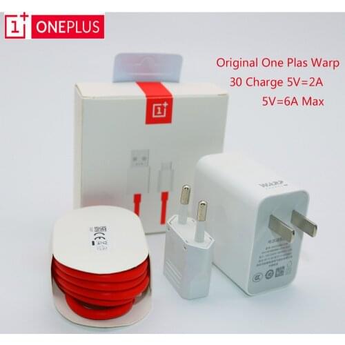 Original for OnePlus 7T Pro 30W Warp Charger 6A Type-C Cable Dash Charge Fast Charging Adapter For One Plus 7 6T 1+6 3T 1+5T 1+5