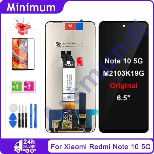 Original 6.5" For Xiaomi Redmi Note 10 5G LCD Display Touch Screen Digitizer Assembly For Redmi Note10 5G M2103K19G