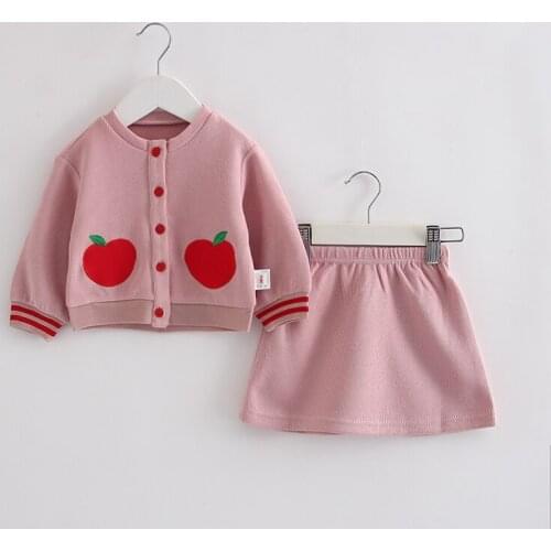 1-3Y Infant Baby Girls Clothes Sets Autumn Winter Knitted Outwear+Skirt 2pcs/set Warm Kids Clothing Sets 0-3Y