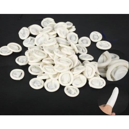 Wholesale Finger Cots Eyebrow Eyelash Extension Gloves Practical Disposable Anti Static Rubber Latex Beauty Tool