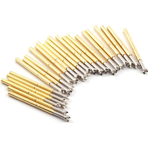 100PCS P125-Q2 Four-jaw Plum Blossom Head Spring Test Probe Diameter 2.02mm Needle Length 33.35mm for Circuit Board Testing