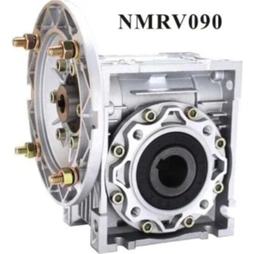 80:1 100:1 Worm Gearbox NMRV090 Worm Reducer 19mm 24mm 28mm input shaft 90 Degree Speed Reducer RV090