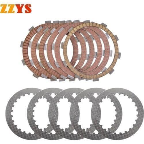220cc 250cc Motorcycle Steel and Friction Clutch Plate Kit For KAWASAKI KLF220 1988-02 KLF250 2003-11 KLF 220 250 Bayou 220 250