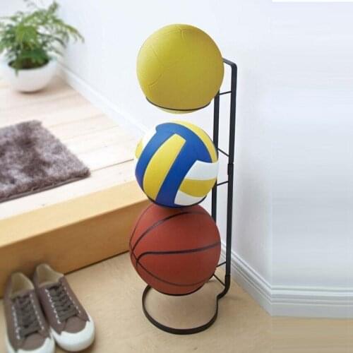 Sports Ball Storage Rack,3 Stack Basketball Storage Holder Garage Sport Equipment Organizer Vertical Football Display Stand
