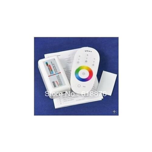 DC12-24V,LED touch screen RGB controller with 2.4G RF remote control for rgb led strip/bulb/ceiling,Retail,Wholesales