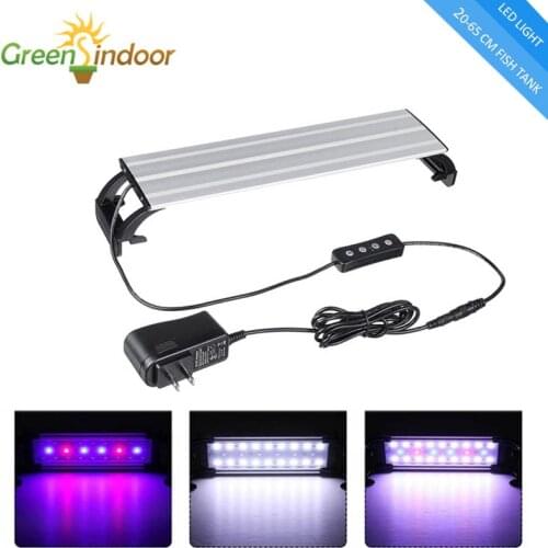 LED Aquarium Light 20-65CM Fish Tank Lamp Luminaria Aquario Indoor Aquatic Plant Lights Fishing Led RGB With Timer and Adapter