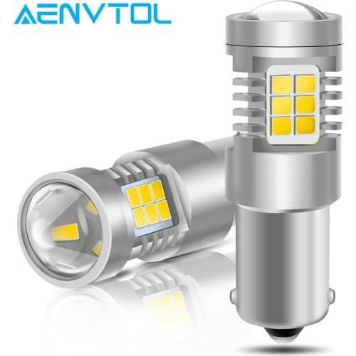 AENVTOL 2X BA15S P21W LED For Skoda Superb Octavia 1 2 3 5E FL A5 A7 Rapid NH1 Fabia 6Y NJ Yeti 5L Roomster 5J Citigo 12V White