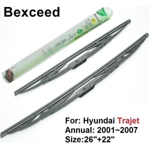 26"+22" High quality Bexceed of rubber car windshield Triditional wiper blade for Hyundai Trajet 2001~2007