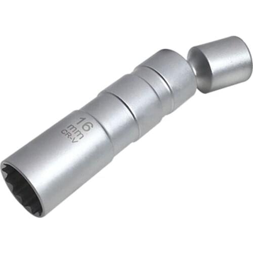 Universal 16mm Point Remover Wrench Magnetic Spark Plug Sleeve Socket Car Removal Tool 12 Angle Thin Wall 3/8" Drive