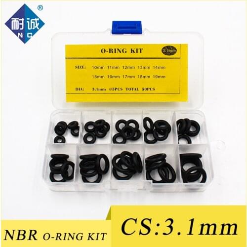 Thickness 3.1mm Rubber Ring NBR O Ring Seal Nitrile Sealing O-rings NBR Washer oring set Assortment Kit Set O Ring