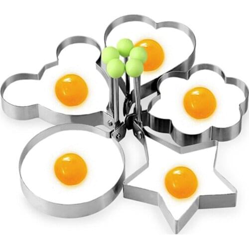 YIBO Stainless steel omelet creative kitchen steamed pouch egg heart-shaped grinding tool fried egg model love lunch mold