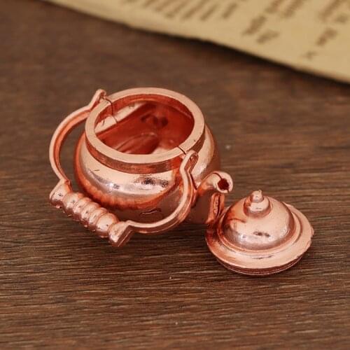 1/12 Dollhouse Miniature Tea Kettle Pot Pretend Play Furniture Toys for Kitchen Accessory