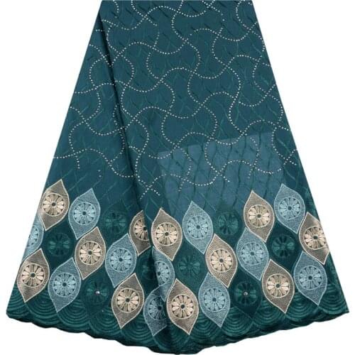 2019 Green Nigerian Lace Fabrics High Quality Lace For Wedding Party Dress Cotton African Swiss Voile Lace In Switzerland 1472