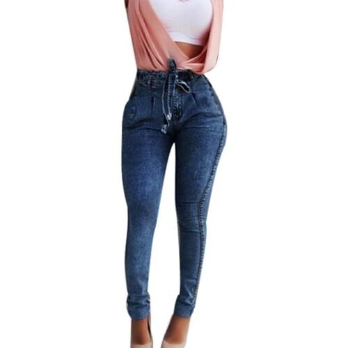 2021 Summer Vintage Women Jeans Plus Size High Waist Tassel Belt Slim Stretchy Jeans Denim Leggings Pencil Pants Skinny Trousers