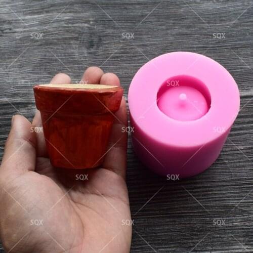 3D Flower Pot Shape Silicone Cake Mould Chocolate Cupcake Decoration Tool Fondant Cake Decorating Tools Baking Tool SQ17195