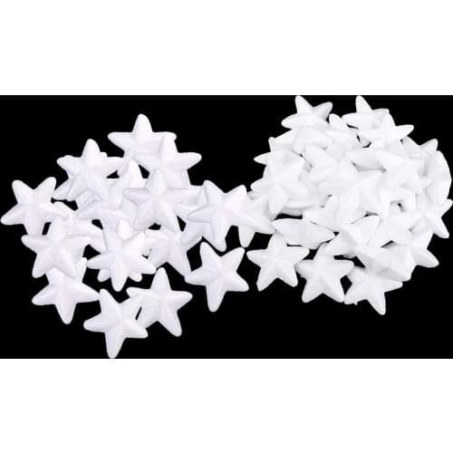 50 Pieces Christmas Star Styrofoam Foam Material for Kids Children DIY Modeling Craft Model Making Educational Toys 5/6.5cm