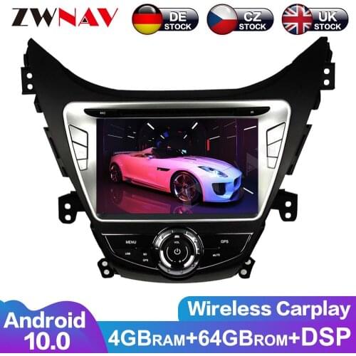 Android 10 IPS Screen PX6 DSP For Hyundai Elantra/Avante/I35 2011-2013 Car DVD GPS Multimedia Player Headunit Radio Audio Stereo