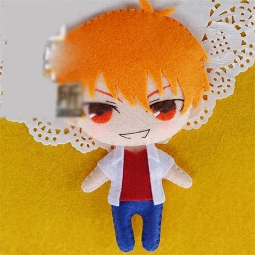 Anime Fruits Basket Cartoon souma kyo Handmade Toy Keychain Bag Cosplay Doll DIY Material for Boy Girl Halloween Gift 1pcs