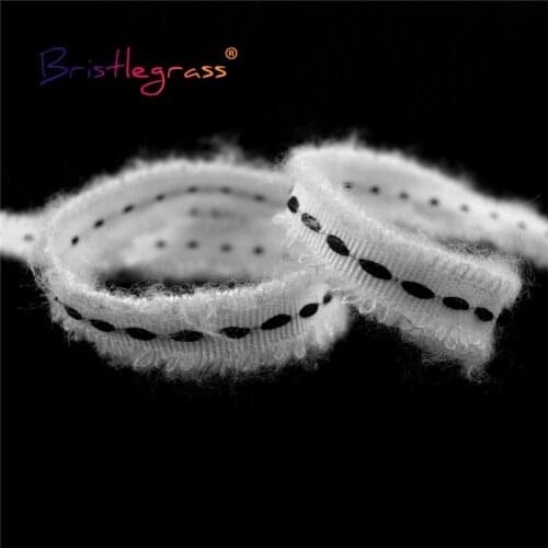 BRISTLEGRASS 1 Yard 5/8" 15mm Woolen Braided Crochet Lace Trims Macrame Fringed Ribbon Hair Clip Headband Dress DIY Sewing Craft