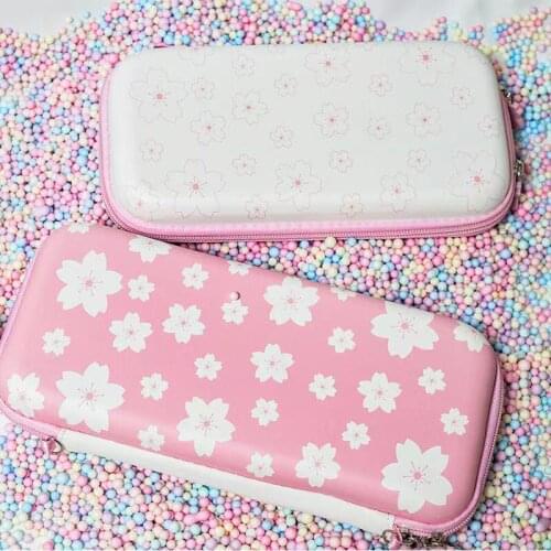 Carrying Case for Nintendo Switch Sweet Flowers Hard Shell Portable Shoulder Travel Storage Protective Bag