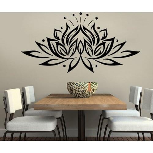 Lotus Flower PVC Wall Art Stickers House Decorate Living Room Yoga Namaste Vinyl Sticker Bedroom Decor Poster Self Adhesive P06