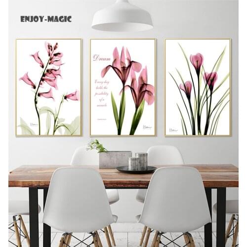 Home Decor Canvas Poster Plant flowers Home Decoration cuadros Wall Art Modern 3 Piece Oil Painting Picture Panel Print B-024