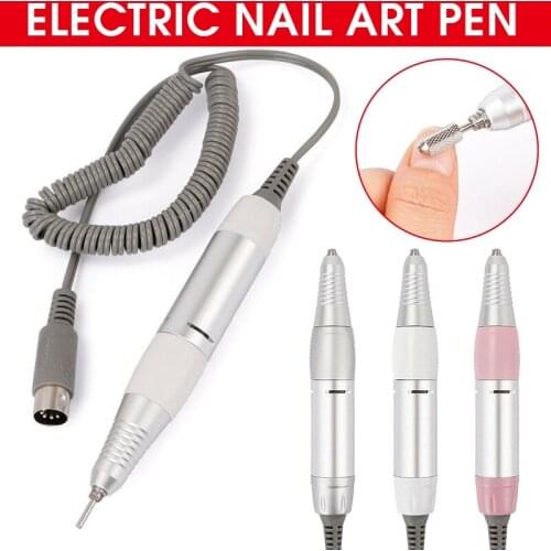 Electric Nail Drill Pen Machine Handpiece Nail Art Polish Pen Manicure Strong Nail Drill Machine Art Accessories Pedicure Tools