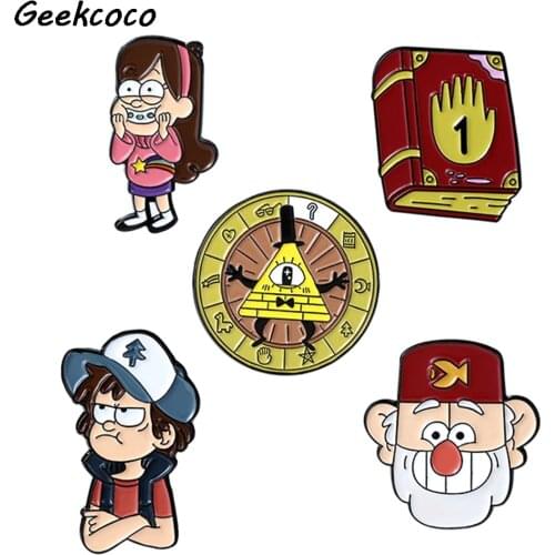 J2761 Cartoon Metal Pins Enamel Brooches for Women Men Lapel Pin Backpack Badge Denim Pin High quality