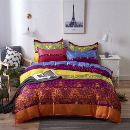 2020 Fashion 2/3pcs Flowers Printing Bedding Set Duvet Cover Sets 1Quilt Cover + 1/2 Pillowcases US EU Size