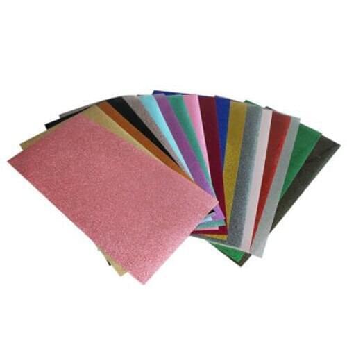 30cmx25cm(12"X10") Beautiful Color Glitter Heat Transfer Vinyl Film Heat Press T-shirt Iron On HTV Printing DIY Clothing Film